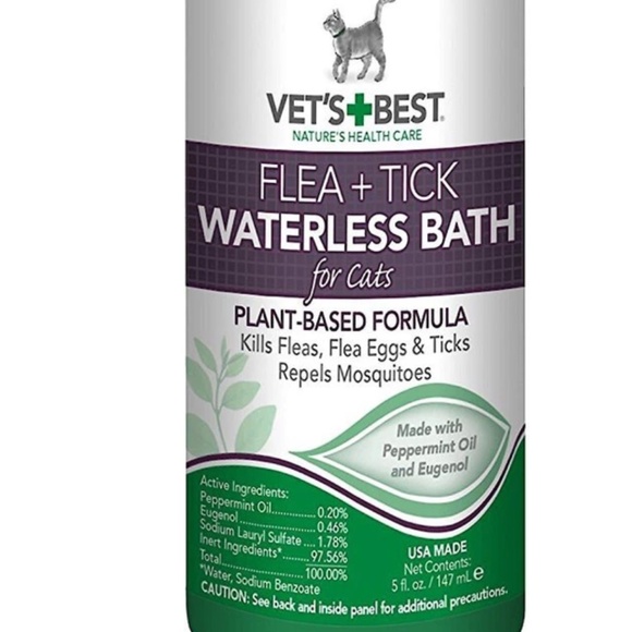 Vet's Best Cat Vets Best Waterless Flea Tick Cat Bath Foam 5oz